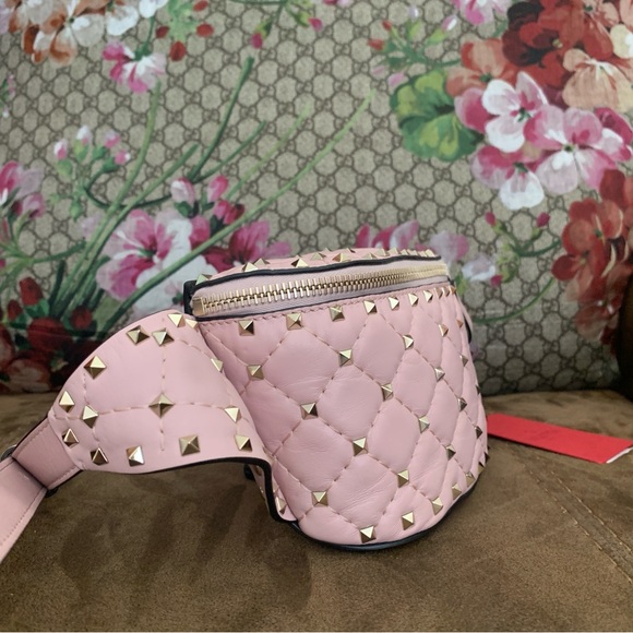 Valentino Rockstud Spike Quilted Leather Beltbag - Picture 9 of 16